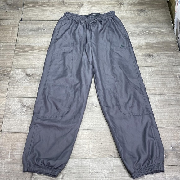 Jordan Track Pants Mens 2XL Gray Mesh Lined Joggers Jumpman Nike Drawstring - Picture 1 of 12